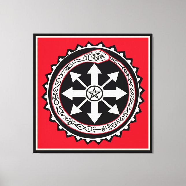 Chaos with Ouroburos Snake Canvas Print (Front)