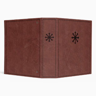 Chaosphere - Occult Magick Symbol on Red Leather Binder