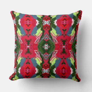 Chaotic Balance Fusion of Tones Bohemian Abstract Throw Pillow
