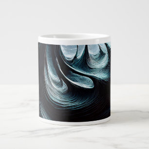Chaotic Dark Seas Swept By The Storm Winds Large Coffee Mug