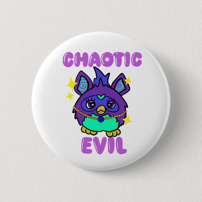 Chaotic Evil Furb 2 Inch Round Button (Front)