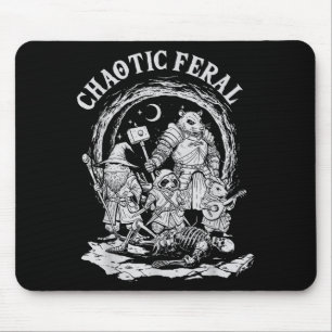 Chaotic Feral Funny Rpg Party Fantasy Animal Meme  Mouse Pad
