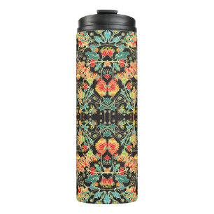 Chaotic floral: vintage abstract pattern. thermal tumbler