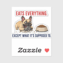 Chaotic French Bulldog Shoe Eater Illustration