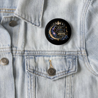Chaotic Galaxies Moon Phases Celestial Aesthetic 2 Inch Round Button