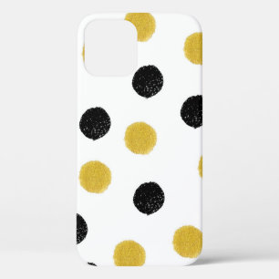 Chaotic Gold Dots: Vintage Splash. iPhone 12 Case