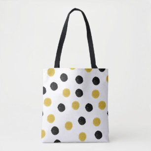 Chaotic Gold Dots: Vintage Splash. Tote Bag
