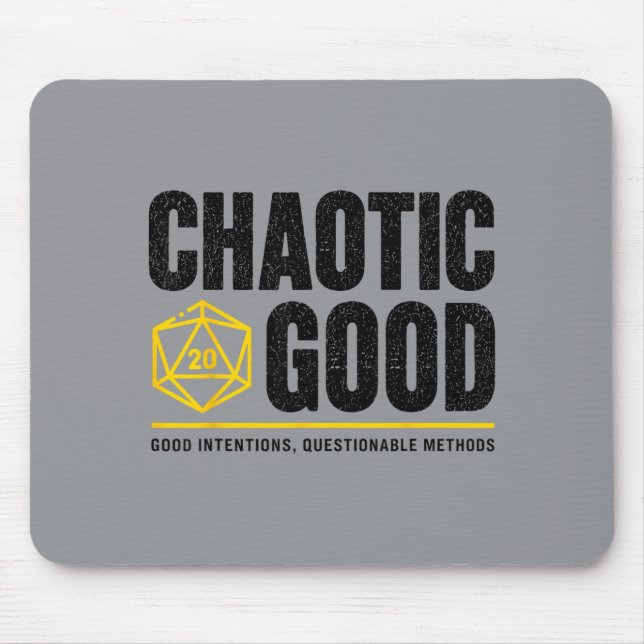 Chaotic Good Good Intentions Questionable Ods Mouse Pad (Front)