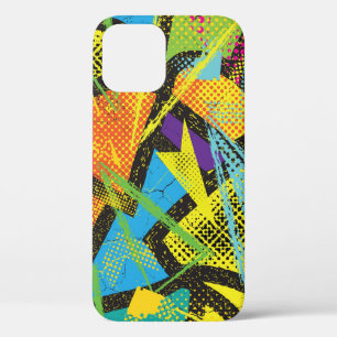 Chaotic Neon: Abstract Graffiti Pattern. iPhone 12 Case