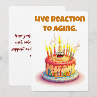 Chaotic Screaming Cake Humour Happy Birthday Card