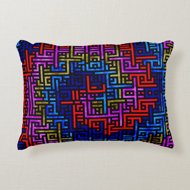 Chaotic Spiral Accent Pillow (Front)