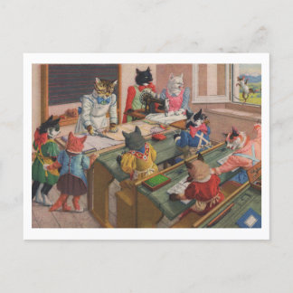 Chaotique Chats, Cours De Couture, Carte Postale R