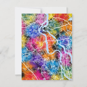 Chaozhou China City Map Postcard