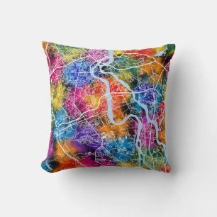 Chaozhou China City Map Throw Pillow