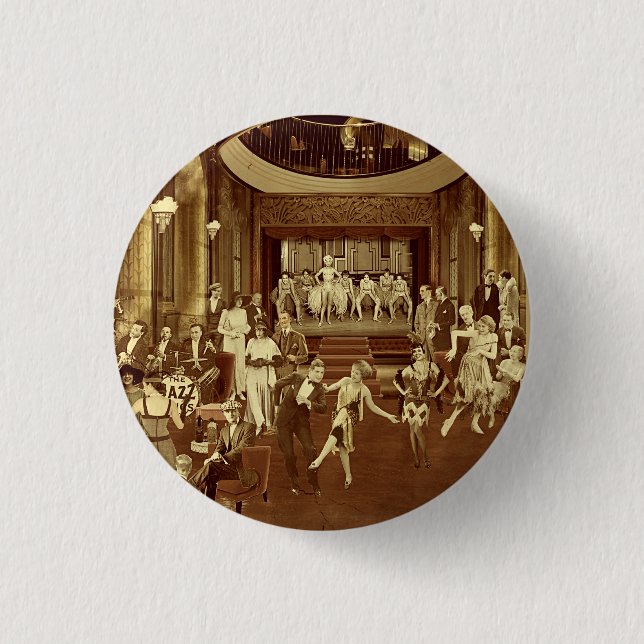 Chapa Art Deco Night Club (Golden Edition) 1 Inch Round Button (Front)