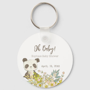 Chapa Baby Shower Panda Key Keychain