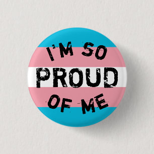 Chapa Bandera Transexual So Proud - Love is Love 1 Inch Round Button