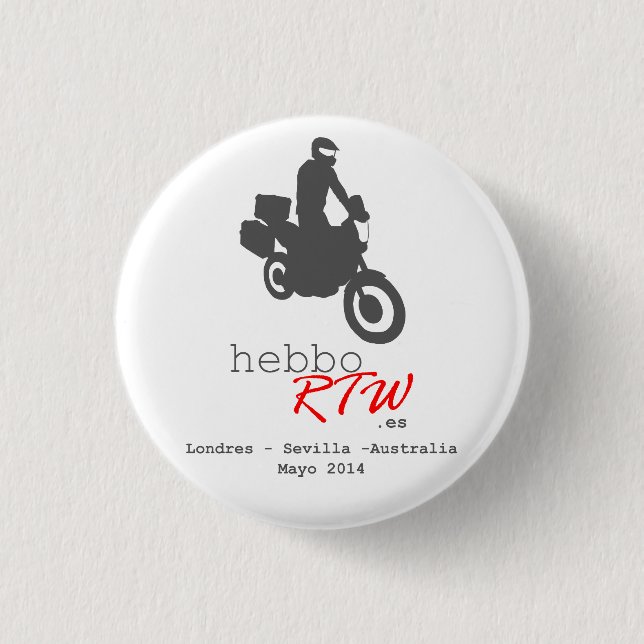 Chapa de HebboRTW 1 Inch Round Button (Front)