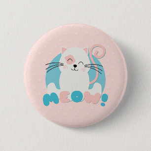 Chapa 'My heart beats for cats 2 Inch Round Button