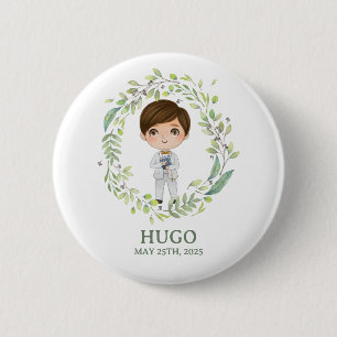 Chapa Primera Communion HUGO 2 Inch Round Button