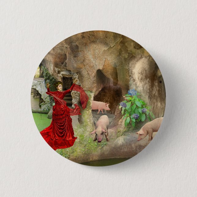 Chapa Redonda De 5 Cm Circe na Quinta da Regaleira 2 Inch Round Button (Front)