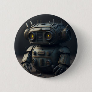 Chapa Redonda De 5 Cm vintage robot old IA 2 Inch Round Button