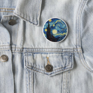Chapa redonda de La noche estrellada de Van Gogh 2 Inch Round Button
