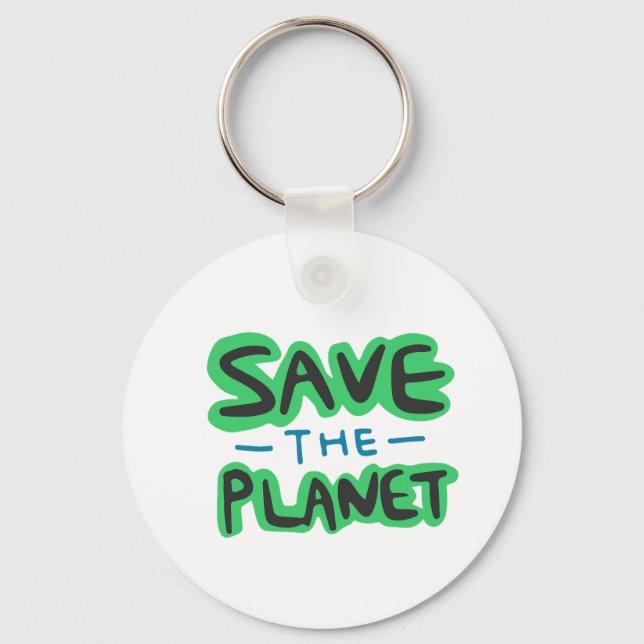 Chapa Save the Planet Type Key Keychain (Front)