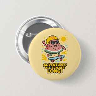 Chapa watermelon skater fun summer 2 inch round button