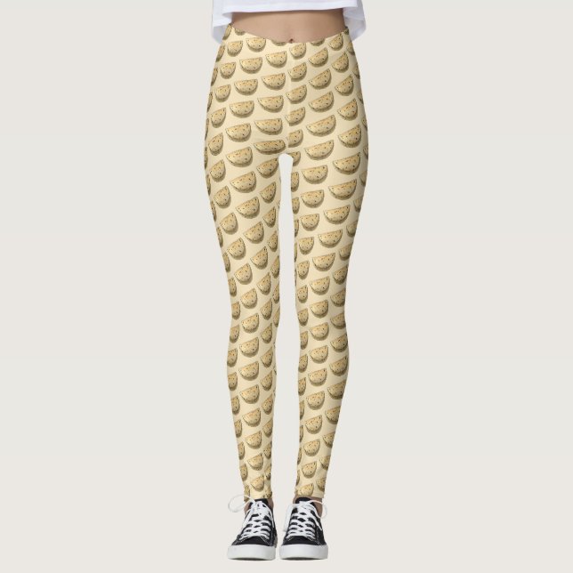 Chapati Roti Indian Food Bread Flatbread Bakery Leggings (Front)