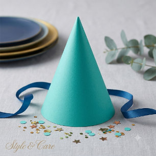 Chapeau Cônique Turquoise Parfait pour les Célébra