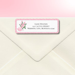 Chapeau de cowboy rose avec fleurs Shower de maria