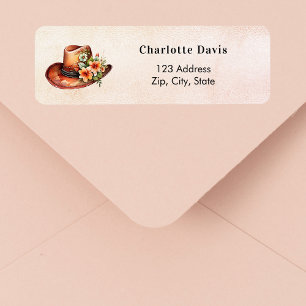Chapeau de cowgirl bohème d'automne avec adresse d