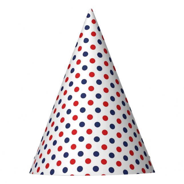 Chapeau de fête à pois patriotiques (Devant)