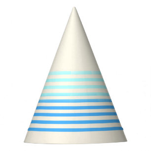 Chapeau de fête d'anniversaire rayé bleu