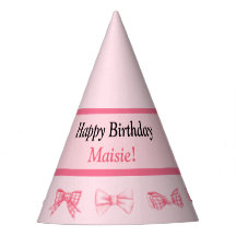 Chapeau de fête d'anniversaire rose personnalisabl