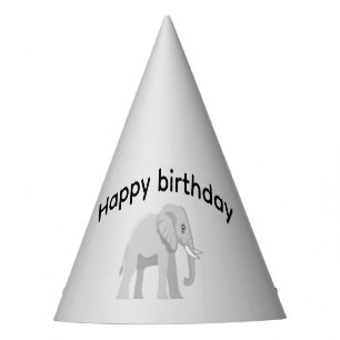 Chapeau de fête Éléphant Gris – Personnalisé