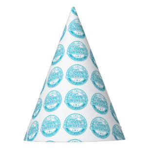 Chapeau de fête en papier bleu pour l'anniversaire