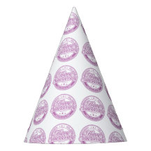 Chapeau de fête en papier rose Loosid Soberversary