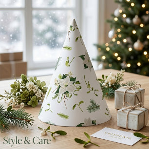 Chapeau de fête floral vert et blanc qui attire l'