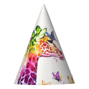 Chapeau de fête girafe coloré