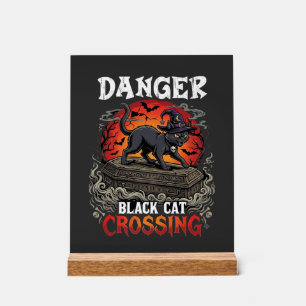 Chapeau de sorcière de Halloween Danger Black Cat 