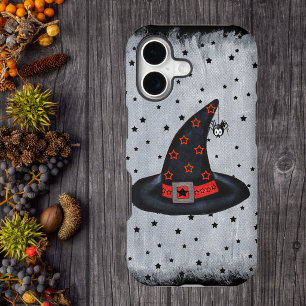 Chapeau de sorcière noir étoiles mignon araignée H