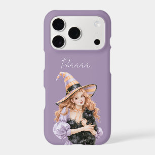 Chapeau d'Halloween Robe Violette Roux Chat Noir