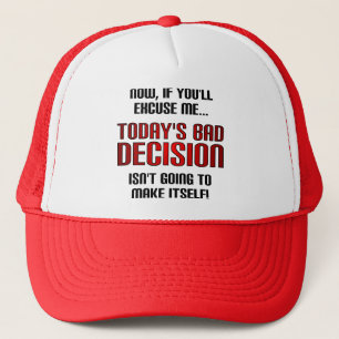 Chapeau drôle de casquette de décision mauvaise d'