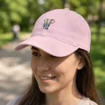 Chapeau éléphant Boho Floral Casquette d'animal