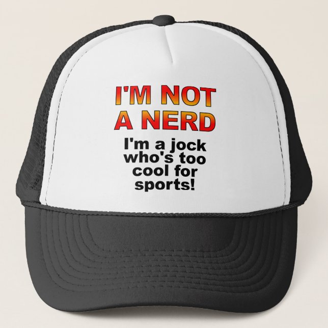 Chapeau nerd Jock Funny Casquette de balle (Devant)