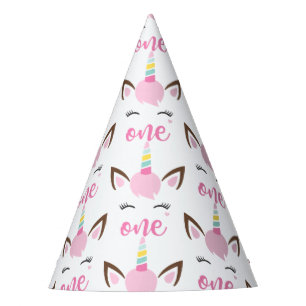 Chapeaux De Fêtes 1er anniversaire Pastel Unicorn One