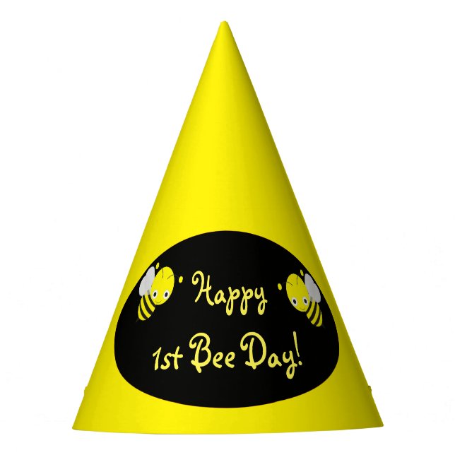 Chapeaux De Fêtes 1er Jour des abeilles Joyeux anniversaire (Devant)