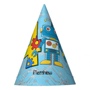 Chapeaux De Fêtes 4ème anniversaire de robot